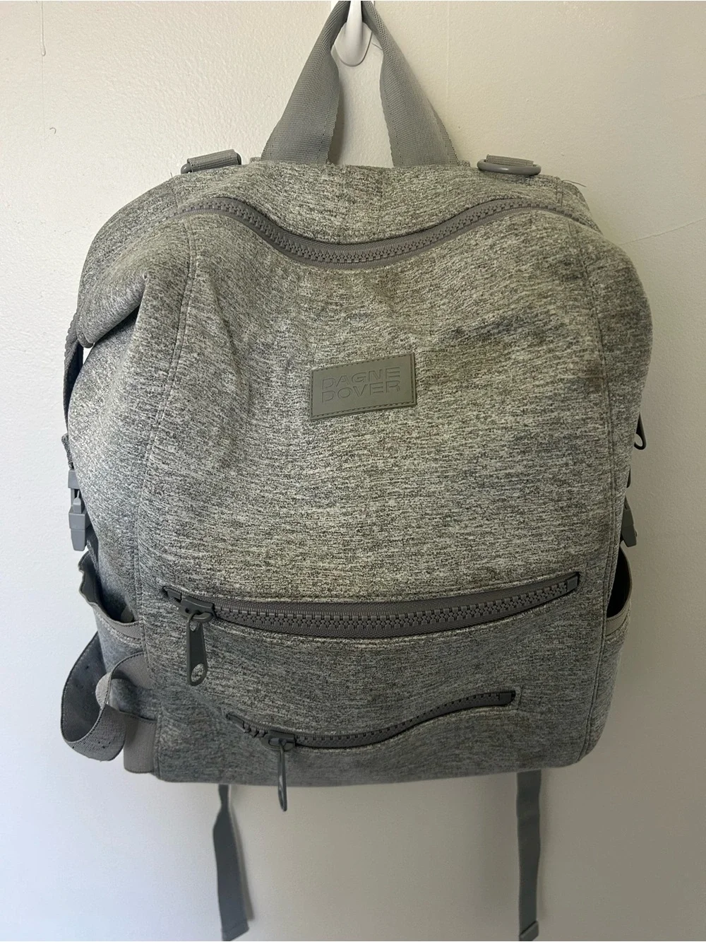 Dagne Dover Heather Gray Baby Bag Backpack size large.